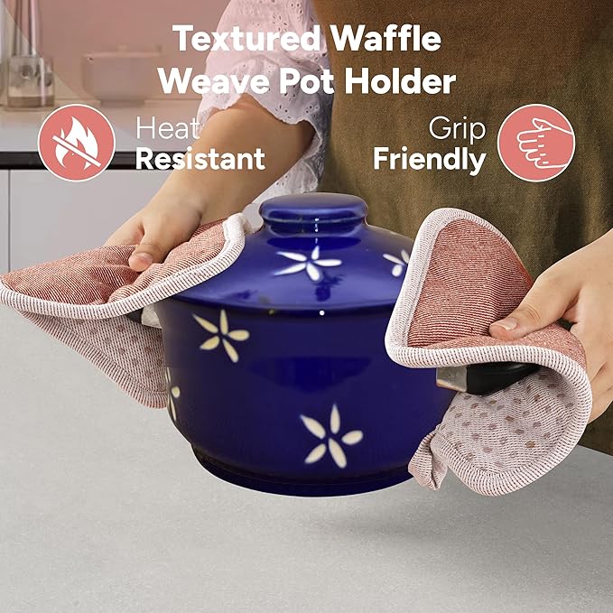Casa Platino Cute Oven Mitts & Pot Holders, 4-Piece – Oven Mitts Heat Resistant
