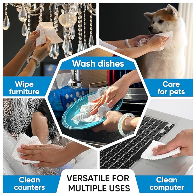 WITHU Disposable Face Towels – Ultra-Soft Biodegradable Face Cleansing Wipe