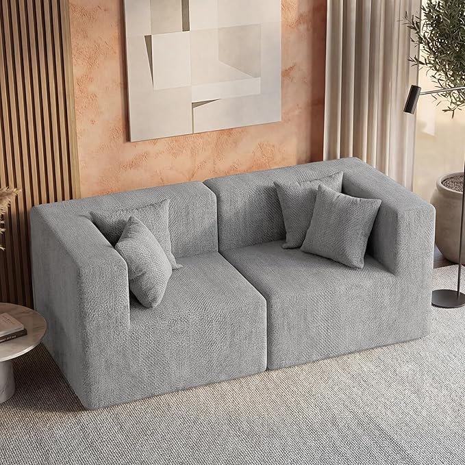 MONVANE 75" Loveseat Sofa, Comfy Chenille Cloud Couch