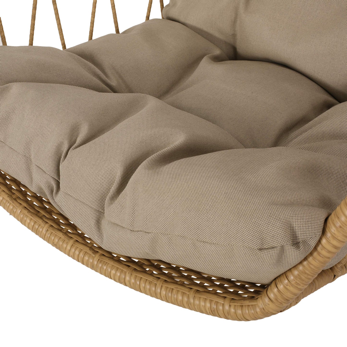 Tamara Outdoor/Indoor Hanging Chair (NO Stand) - Wicker - Light Brown/Tan