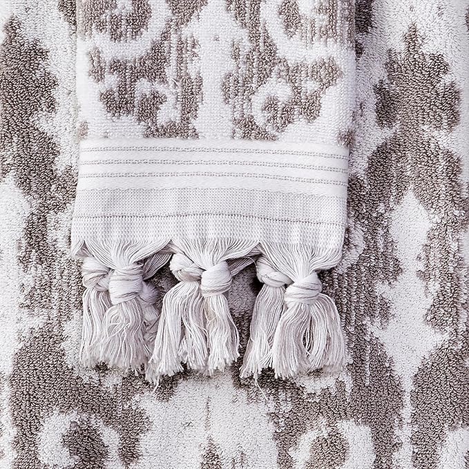 SKL Home Mirage Fringe 100% Turkish Cotton Hand Towel, 16x26 in