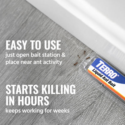 TERRO Ant Killer Bait Stations T300B - Liquid Bait to Eliminate Ants - 12 Count Stations for Effective Indoor Ant Control