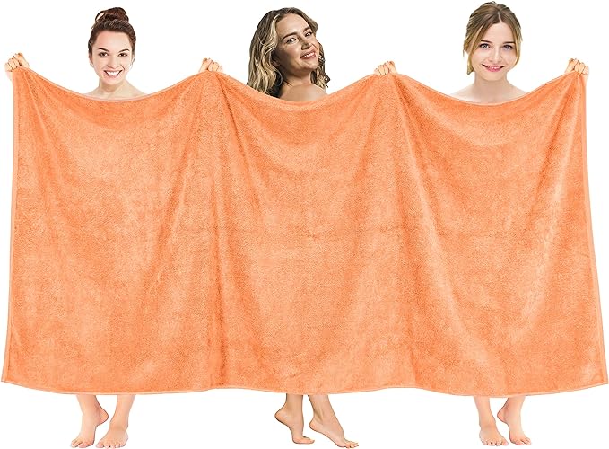 American Soft Linen 100% Cotton 600 GSM Turkish 40x80 Oversized Bath Towel Sheet