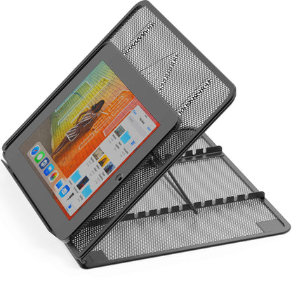 Simple Houseware Mesh Laptop Stand with 11-Levels Adjustable Ventilated Computer Holder, Black