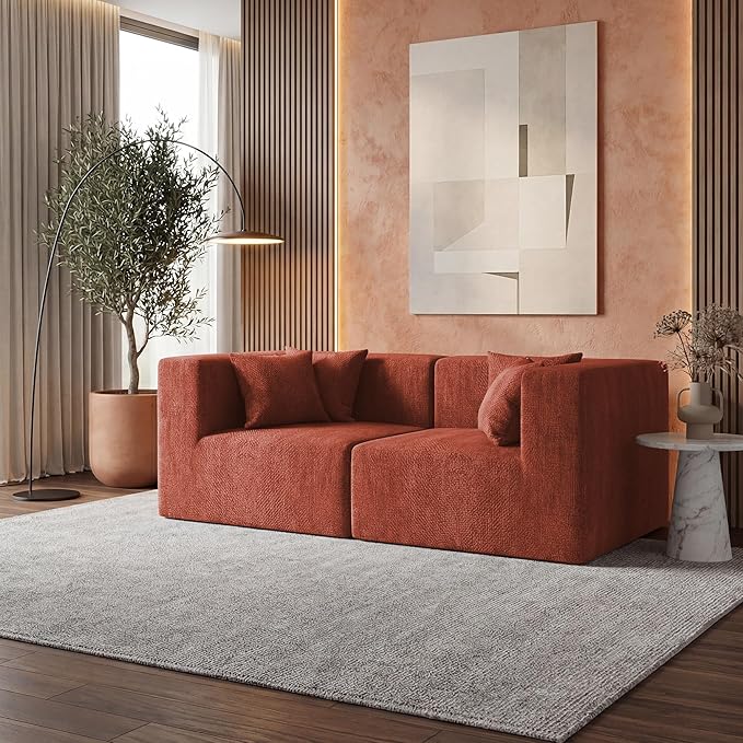 MONVANE 75" Loveseat Sofa, Comfy Chenille Cloud Couch