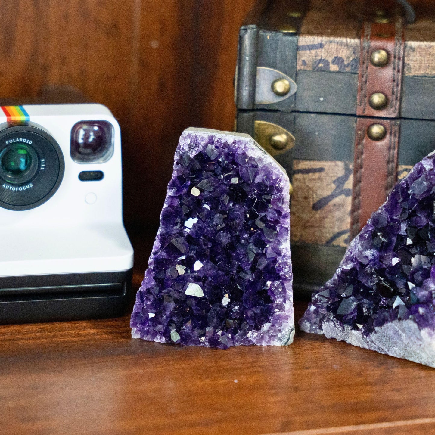 TRUENERGY Natural Amethyst Cluster Quartz Crystal – 2.0 To 2.5 lbs Grade A+ Raw Dark Purple Geode Stone from Uruguay – Home Decoration, Meditation Healing, and Positive Energy (2-2.5 lbs)