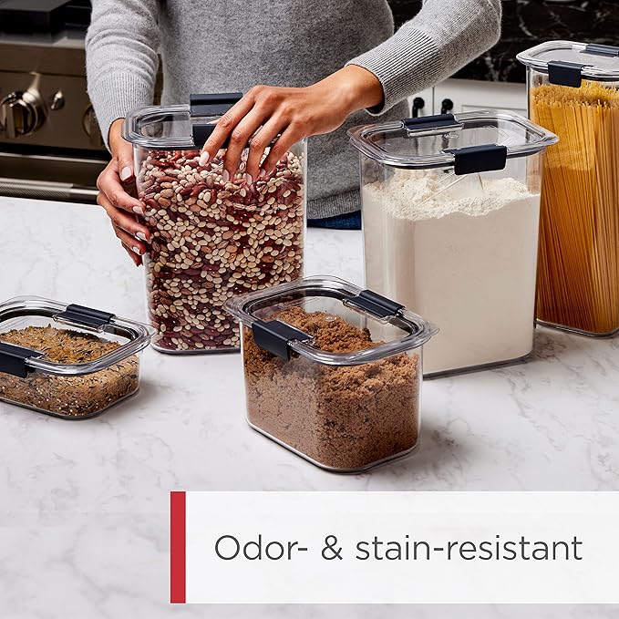Rubbermaid Brilliance Airtight Cereal Food Storage Container, Shatterproof