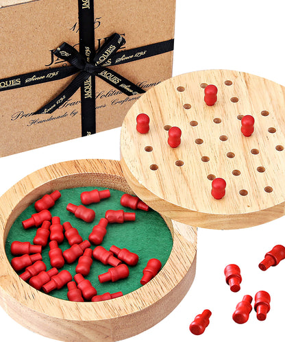 Jaques of London Solitaire Board Game | Wooden Travel Games | Pocket Games | Since 1795