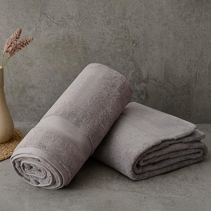 Fabdreams 100% Organic Cotton Bath Sheet Set of 2 700 GSM Oversized Towels