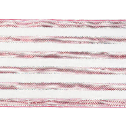 MEEDEE Red and White Deco Mesh Metallic Striped Ribbon 10 Inch Candy Cane Mesh Ribbon for Christmas Tree, Garland, Staircase, Mailbox, Centerpiece, Wreaths, Decorating and Crafts (30 Feet)