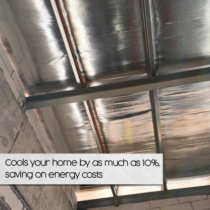 Houseables Radiant Barrier, Radiant Barrier Insulation Roll, Attic Insulation, 1000 Sq Ft, 250'x4', House Wrap, Reflective Foil, Attic Foil, Double Reflective Heat Shield, Perforated Aluminum, Thermal