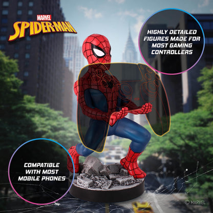 Cableguys Marvel The Amazing Spider-Man Controller Holder & Phone Stand - Gaming Accessories for Room and Desk Setup, Holder Compatible with Xbox, PlayStation & Most Standard Game Controllers
