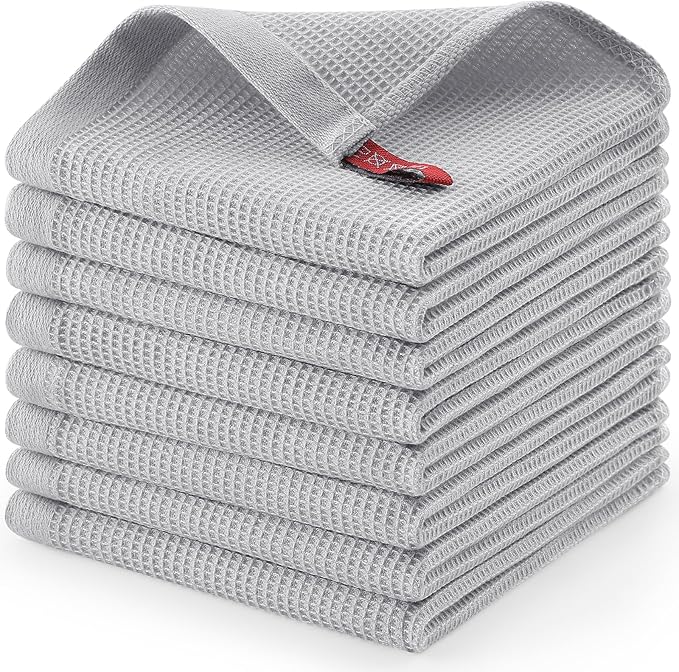 Homaxy 100% Cotton Waffle Weave Dish Cloths