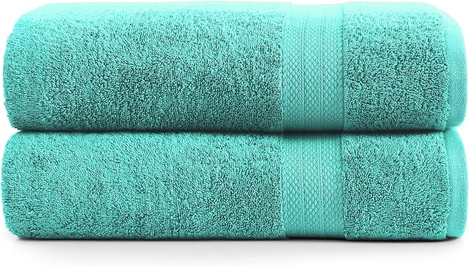 LANE LINEN 100% Pure Cotton Bath Sheets 2 Pack