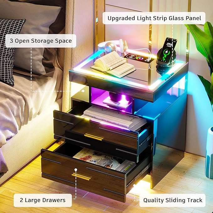 WOOVIVS Nightstand Set of 2