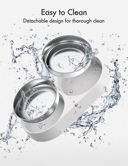 PETLIBRO Pet Food Splitter with Stainless Steel Bowls, Automatic Cat Feeder Bowls for Two Cats or Dogs, Suitable for PETLIBRO Automatic Cat Feeder PLAF005, PLAF006, PLAF103, PLAF203