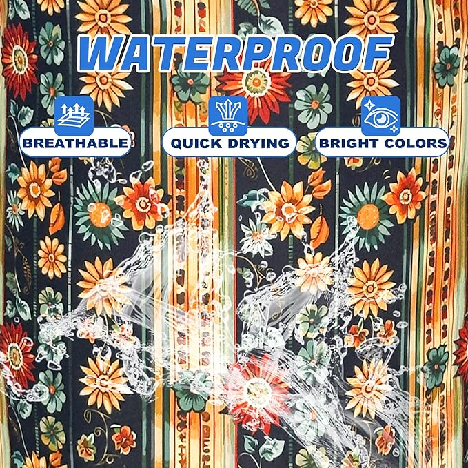 Folk Flower Art Laundry Basket Boho Floral Print Oxford Cloth Laundry Hamper