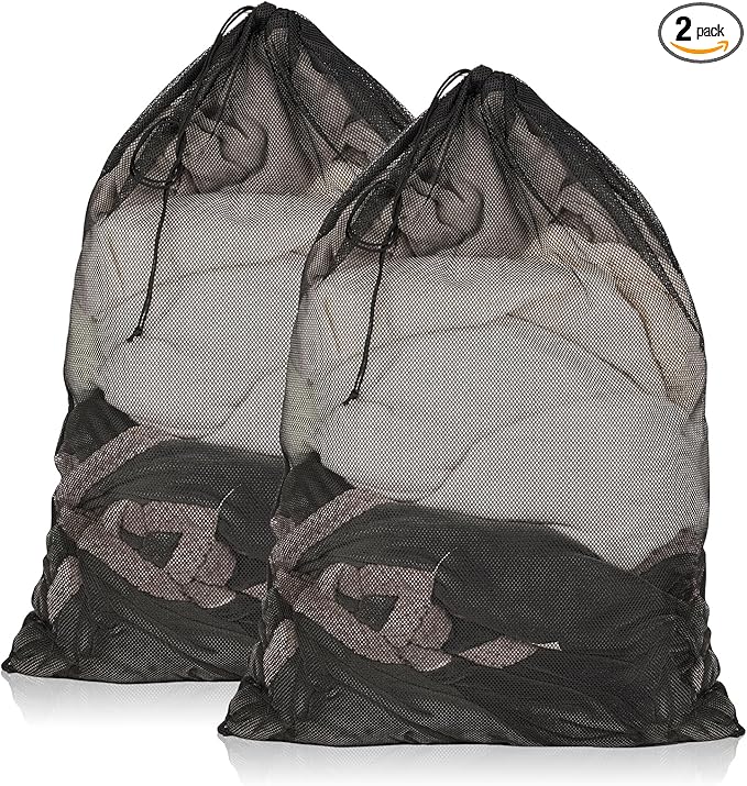 2 Pack Mesh Laundry Bags, 23 x 34 Inches Heavy Duty Mesh Laundry Bag, Large