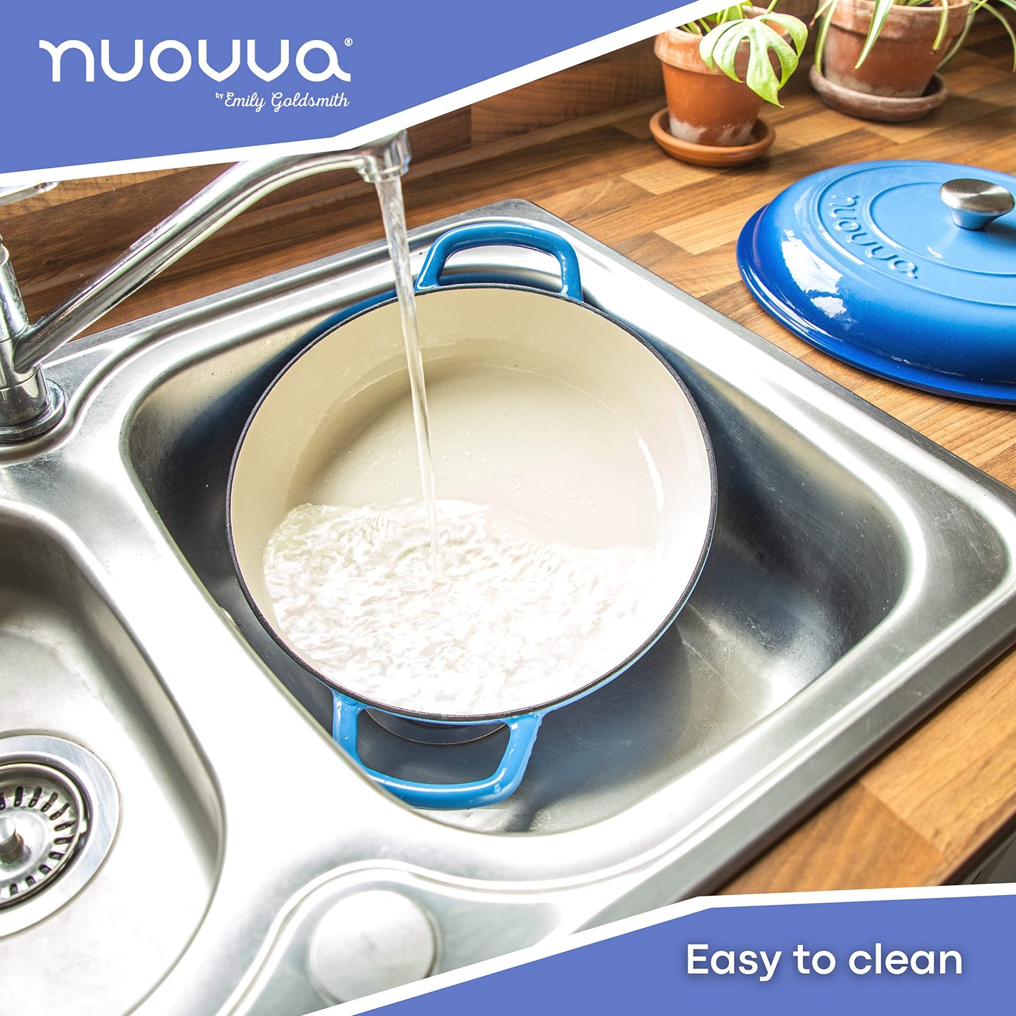 Nuovva Enamelled Cast Iron Cookware Bundle – Dutch Oven Pot with Lid & Double Bread Loaf Pan – Premium Cookware Set for Baking, Roasting & Everyday Cooking