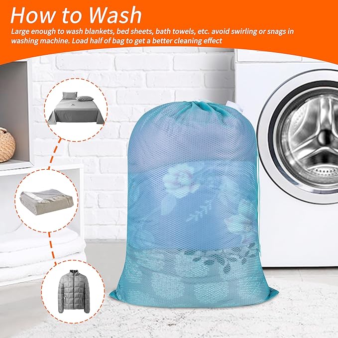 Polecasa Heavy Duty Diamond Large Mesh Laundry Bag