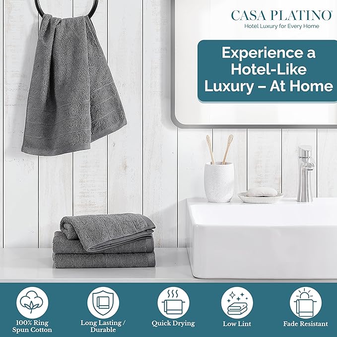 CASA PLATINO Hand Towels for Bathroom