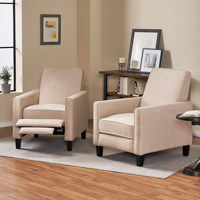 Christopher Knight Home Emmie Fabric Recliner, Dark Brown