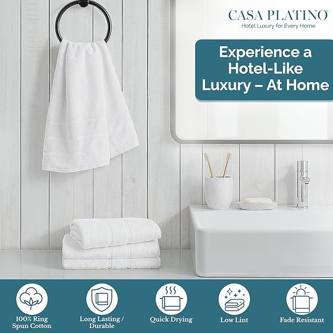 White Hand Towels for Bathroom