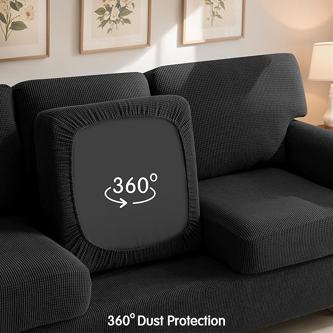 SUBRTEX 7 Pieces Stretch Sofa Slipcover Sets Couch Cover Sets Backrest Cushion