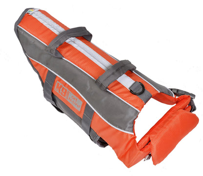 K9 Pursuits High Visibility Easy Grab Float Coat Life Jacket, Large c,Orange