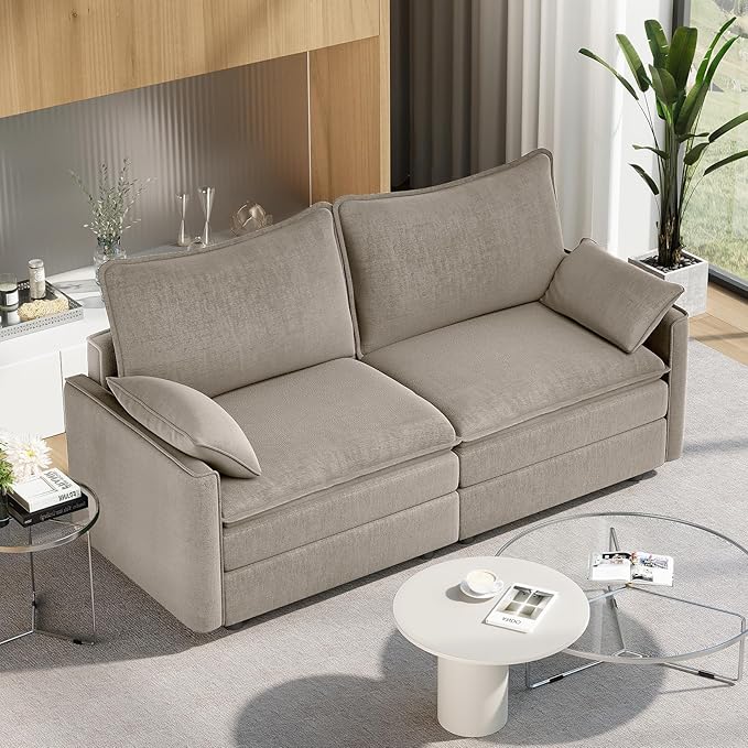 Vesgantti 74" Loveseat Sofa for Living Room, Comfy Cloud Couch Deep Seat