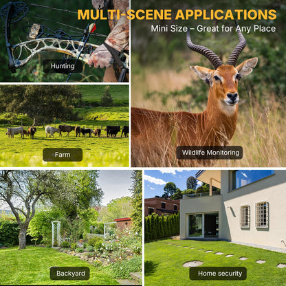 WOSPORTS Trail Camera 4 Pack 32MP 1080P HD Deer Camera with 32GB SD Card Game Cameras with Night Vision Motion Activated Waterproof for Outdoor Wildlife Monitoring with Card Reader