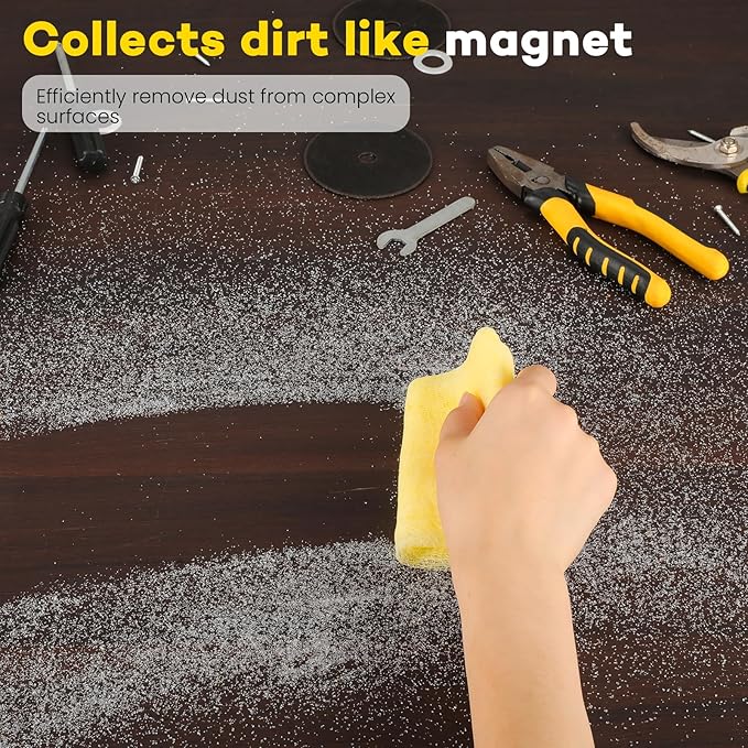 CAREGY 144Pcs Tack Cloth for Removing Dust from Woodworking, Sanding Particles