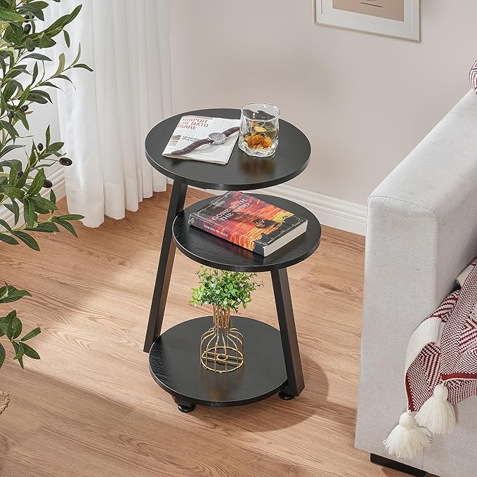 BEWISHOME Round End Table Side Table