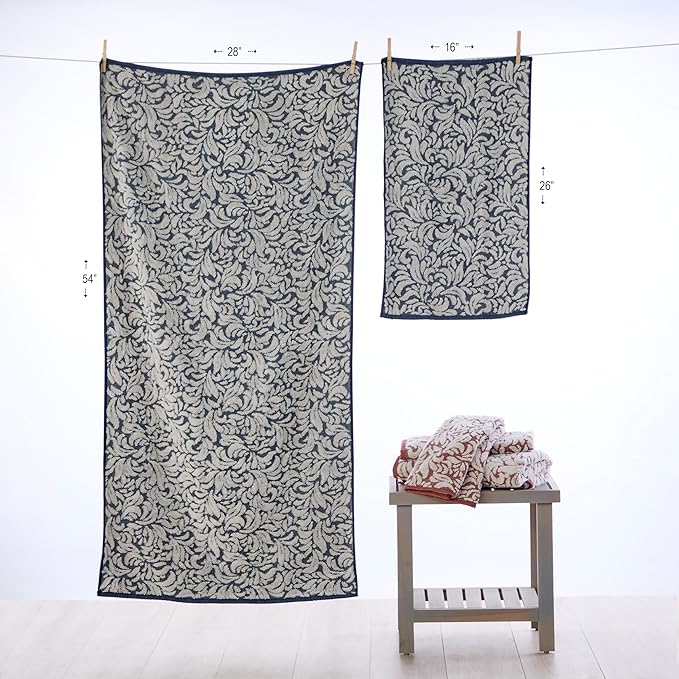 SKL Home Renan 100% Turkish Cotton Premium 2-Piece Hand Towel Set, 600 GSM