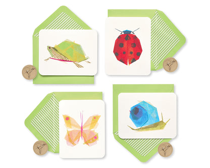 Papyrus Blank Cards with Keepsake Box, Garden Critters (20-Count)