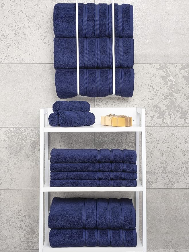 American Soft Linen Luxury 4 Piece Bath Towel Set, 600 GSM 100% Cotton Turkish