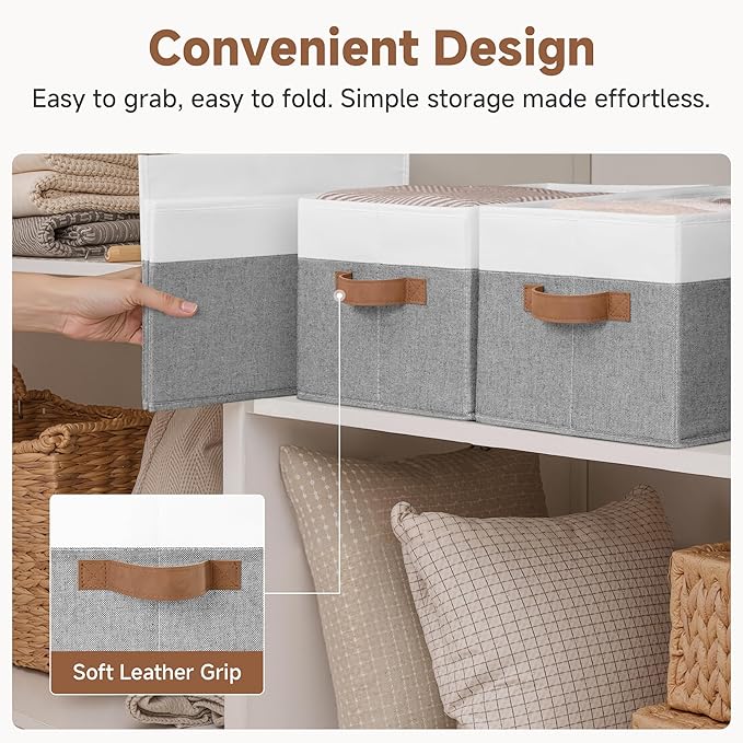 StorageWorks Fabric Shelf Baskets, Closet Organizers and Storage Basket