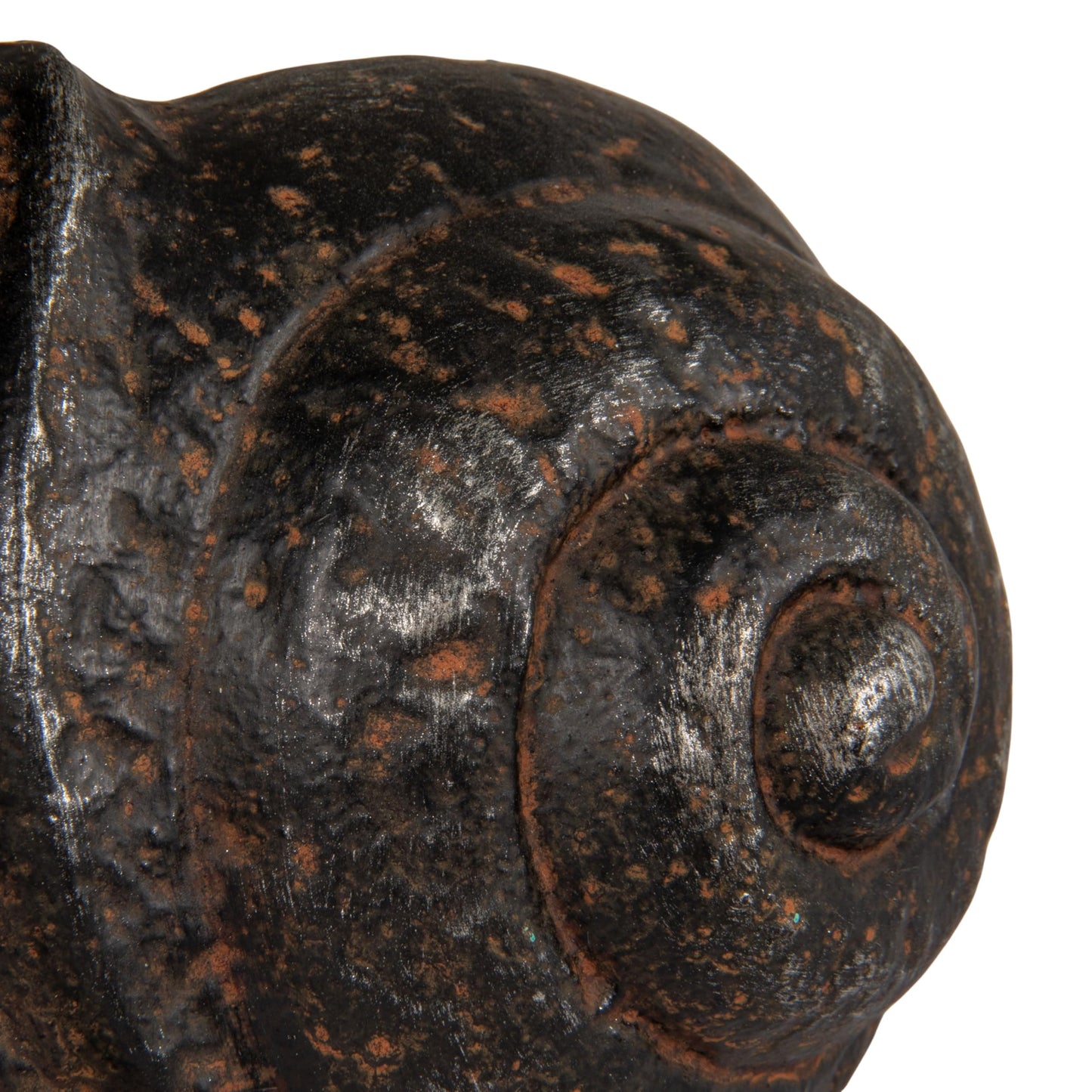 Creative Co-Op Decorative Distressed Cast Iron Snail Bookends, Antique Black Finish
