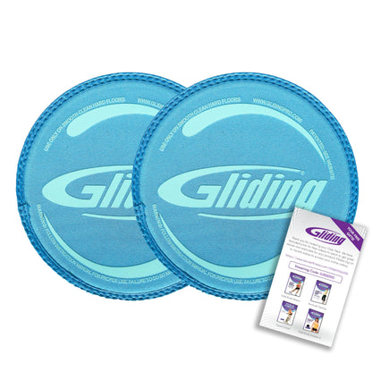 Gliding Discs for Working Out - Exercise Sliders for Hardwood Floors 1 Pair Blue, Authentic Workout Sliders Disc for Full Body Resistance Workout, Includes 4 Streaming Video Workouts