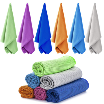 Ailawuu Cooling Towels 6Pack,Ice Towel for Neck and Face,Soft Breathable Chilly Microfiber Towel for Hot Weather,Camping,Workout,Sports,Yoga,Golf,Gym,Fitness