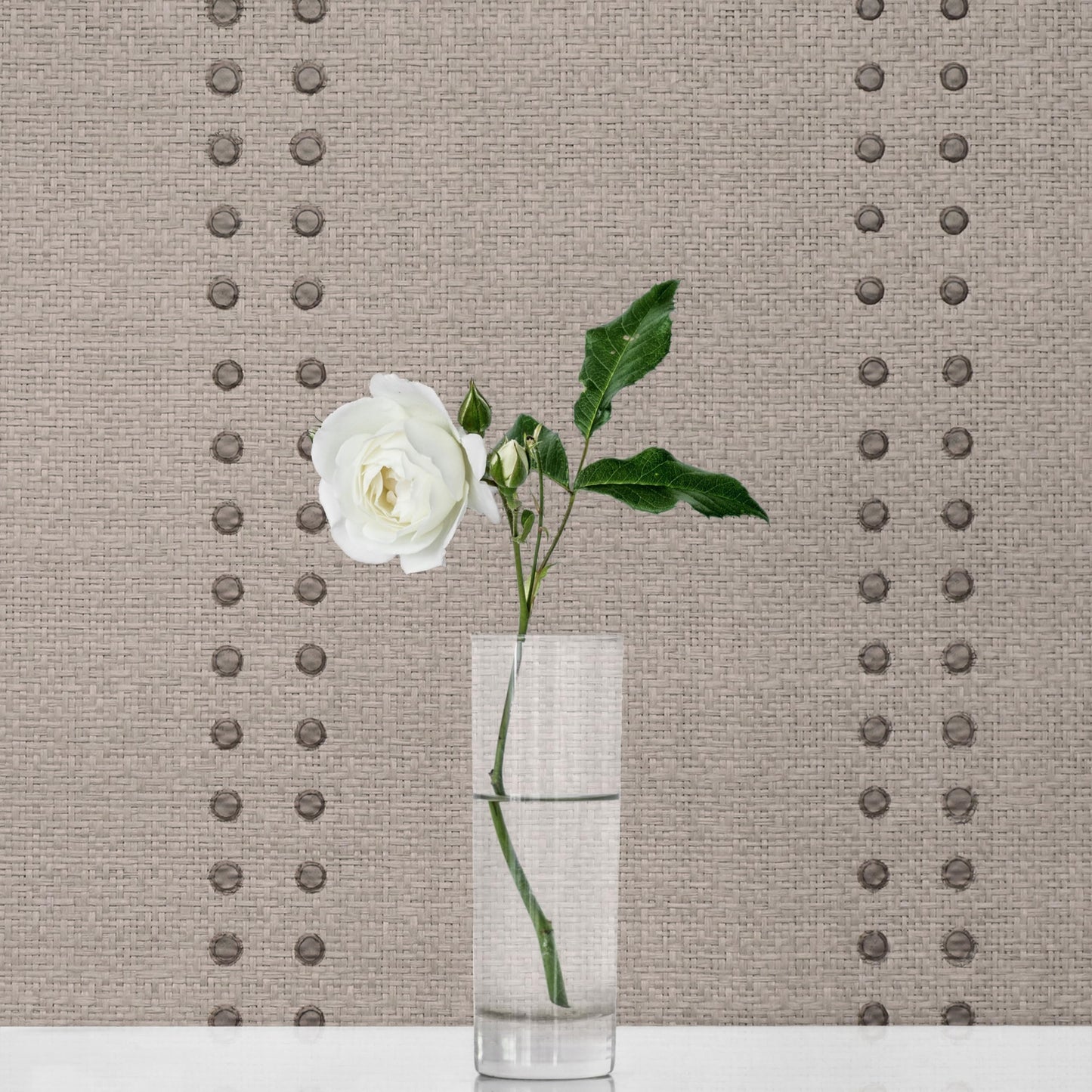Ansehan Hand-Crafted Wallcovering HA4002 Droplets Stripe 36" W x8 Yard L Textured, Modern, Non Prepasted Natural Home Décor for Christmas Interior, Morandi Taupe