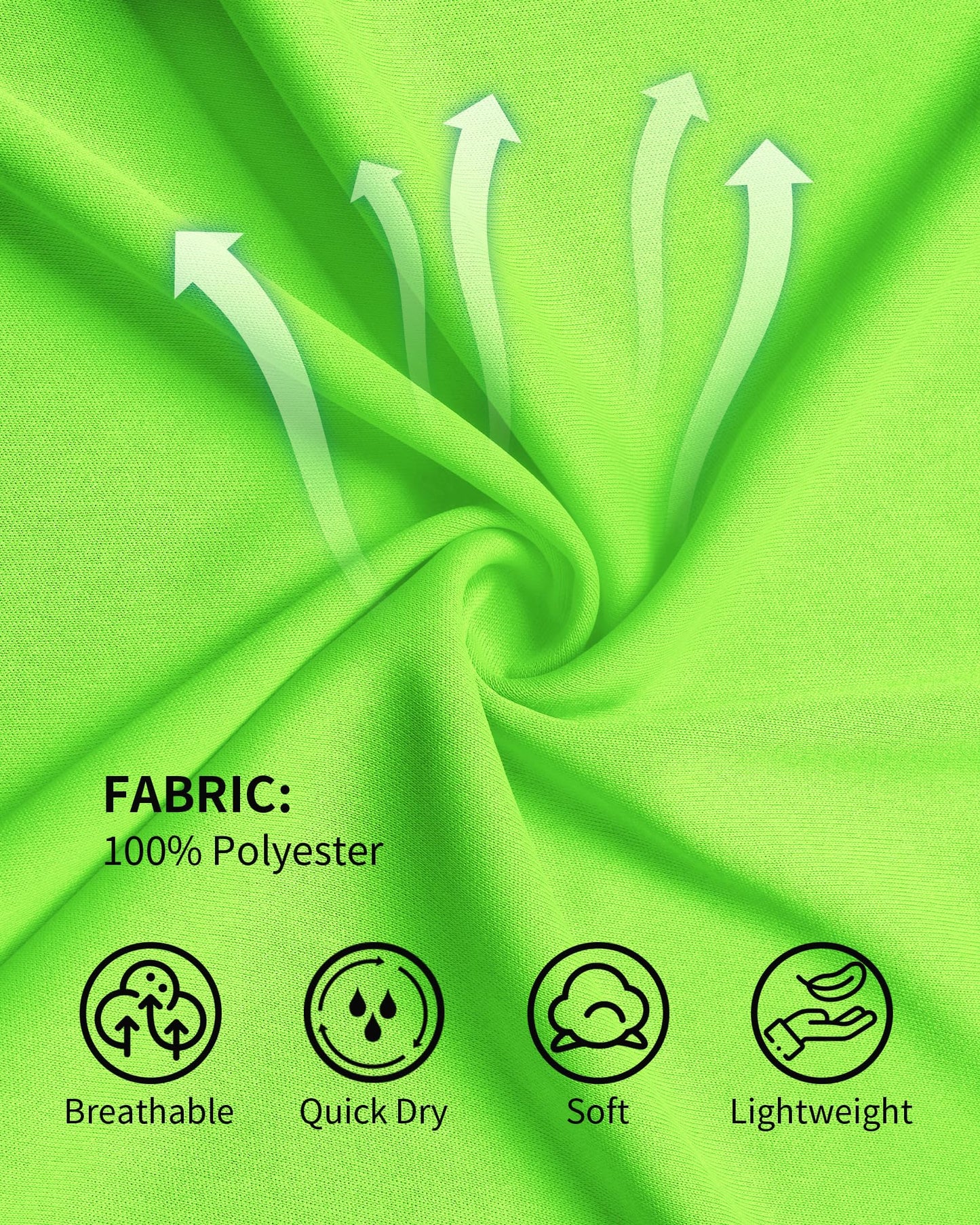 QBK 2T to Youth Neon Shirt Kids UPF 50+ Dry Fit Athletic Short Sleeve Rash Guard T Shirts for Boys Girls Sports Undershirt (Green S)