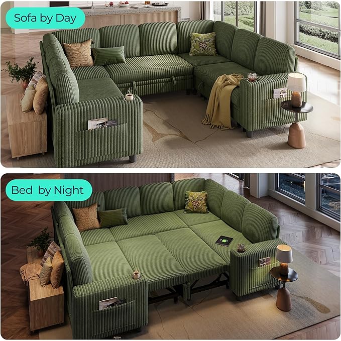 LINSY HOME Sectional Sleeper Sofa