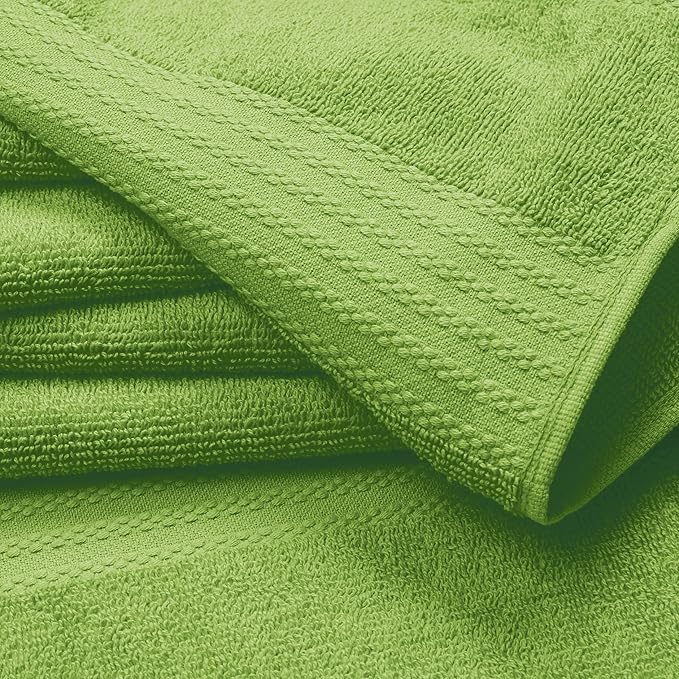 GLAMBURG Ultra Soft 12-Piece Washcloths Set 13x13-100% Ringspun Cotton