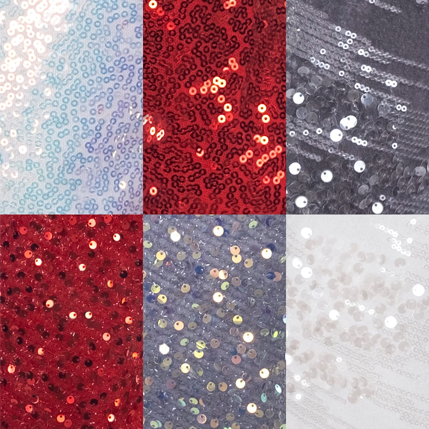 BHD BEAUTY Christmas Stockings 6 Pack for Family 20 inches Red/White/Grey Sequin Sparkle Glitter with Large Plush Cuff Classic Fireplace Tree Decorations Hanging Ornament for Xmas Season Party Decor