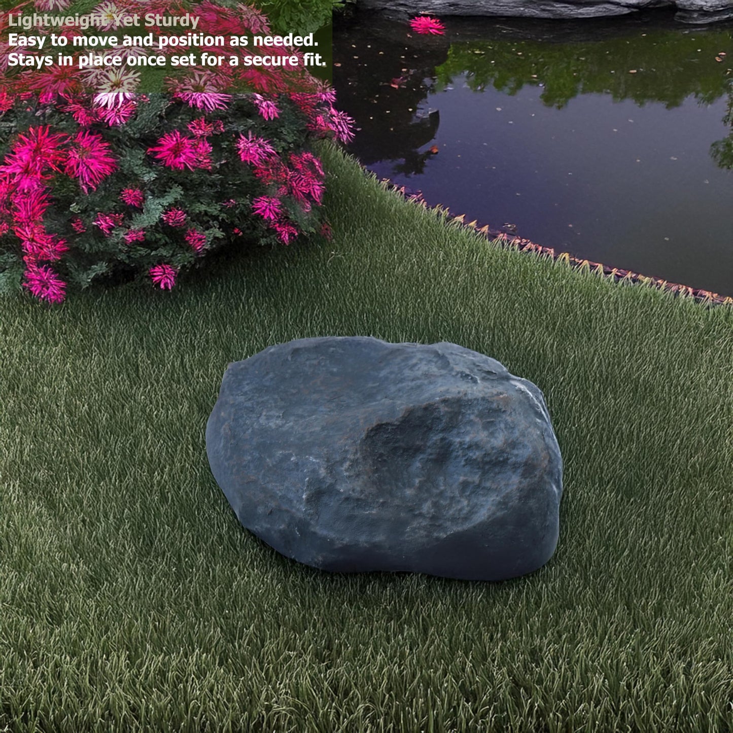 Gardenised Fake Garden Rock Cover Decorative Natural Texture Faux Stone for Outdoor Landscaping Ideal for Hiding Irrigation Valve Water Pump Pipe Electrical Boxes & Cable in Yard or Lawn, Nugget Rock