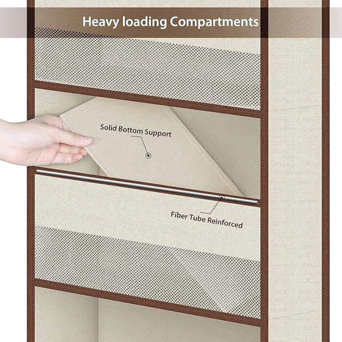 Univivi 6-Shelf Over Door Hanging Organizer Fabric Baby Door Storage