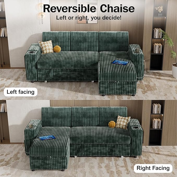 Vipbear 86" Modular Sectional Sleeper Sofa