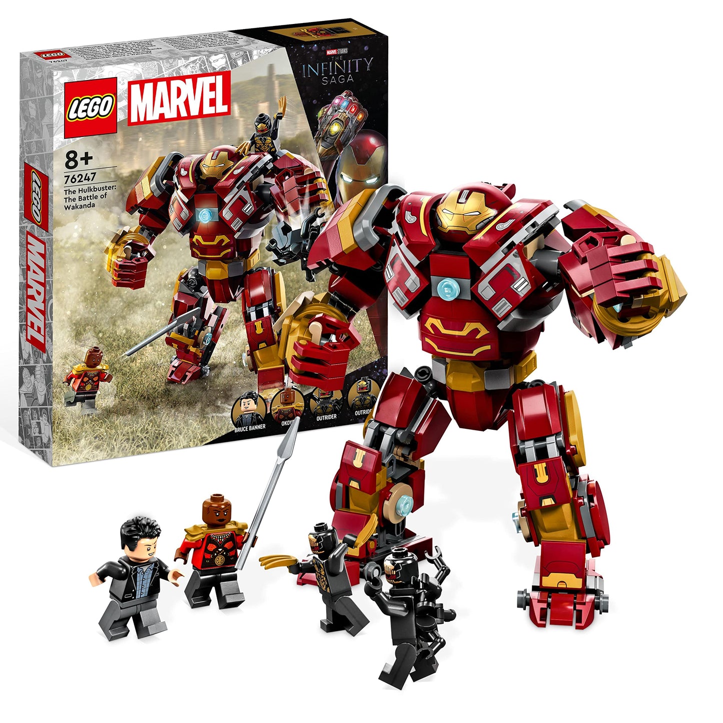 LEGO Marvel The Hulkbuster: The Battle of Wakanda Action Figure, Buildable Toy with Hulk Bruce Banner Minifigure, Avengers: Infinity War Set for Kids, Boys & Girls 76247