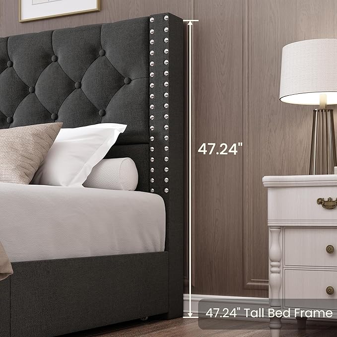 LARMACE Queen Size Bed Frame